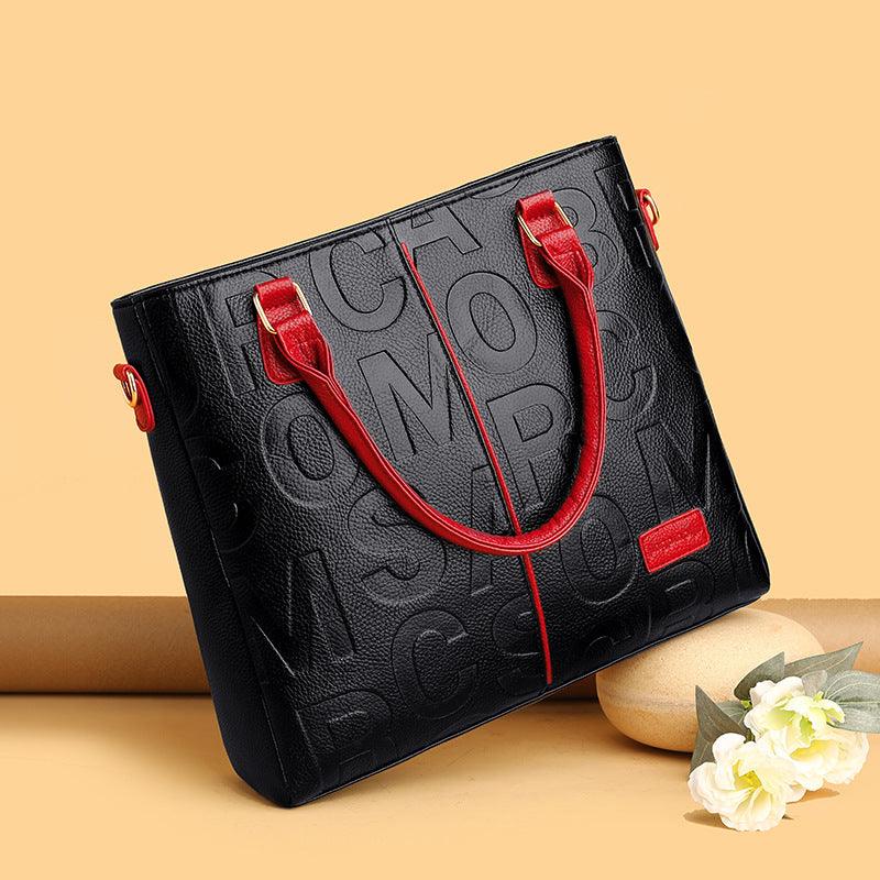 Women's Large Capacity Leather Printing Shoulder Bag - fadidesign