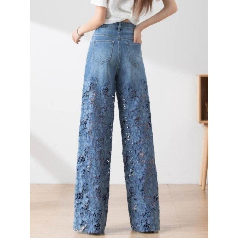 Women's Stitching High Waist Wide Leg Pants - fadidesign