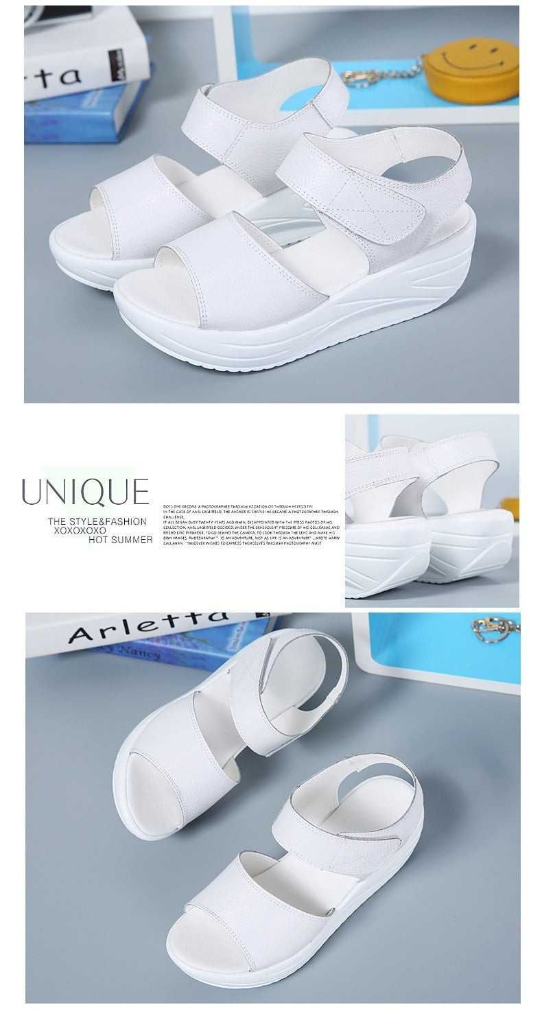 Women's Summer PU Platform Fashion Sandals - fadidesign