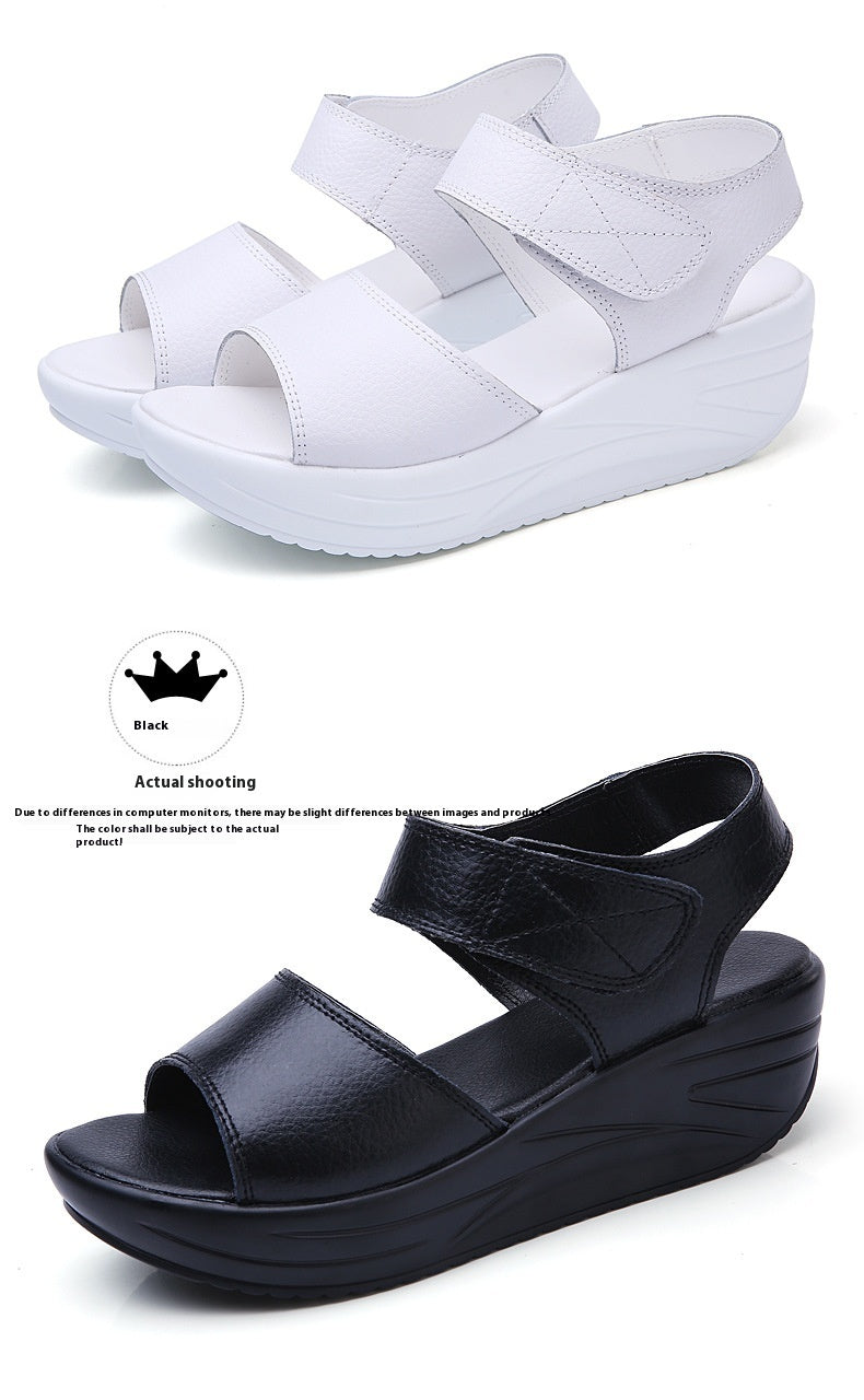 Women's Summer PU Platform Fashion Sandals - fadidesign