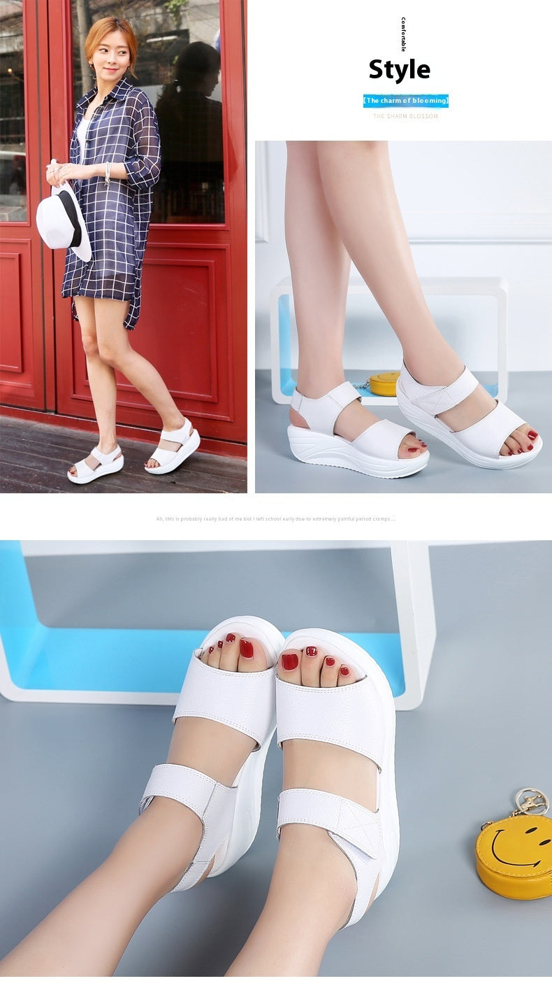 Women's Summer PU Platform Fashion Sandals - fadidesign