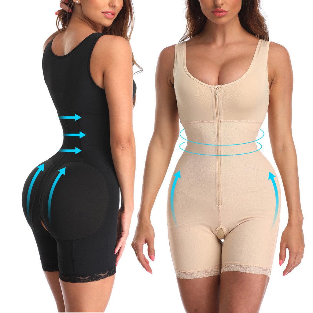 Women's Zipper Slimming Bodysuit Shapewear - fadidesign