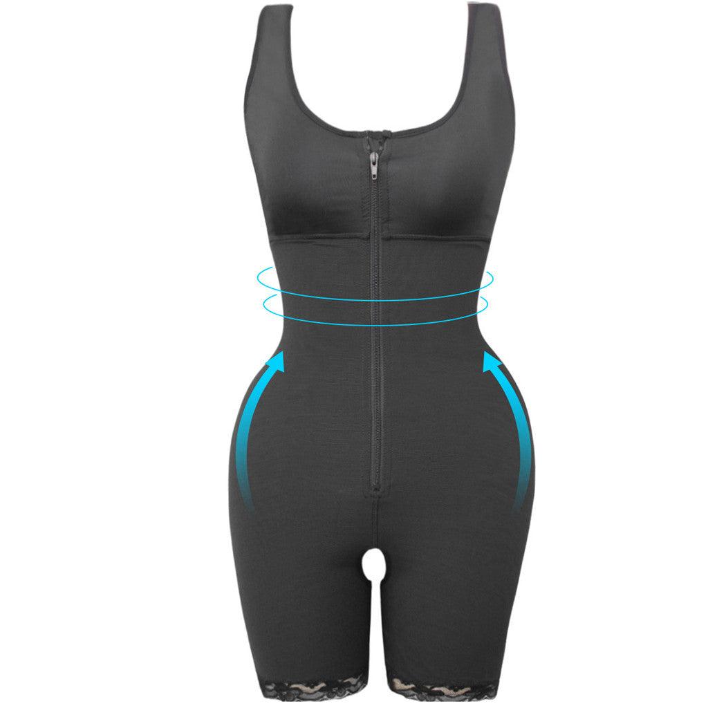 Women's Zipper Slimming Bodysuit Shapewear - fadidesign