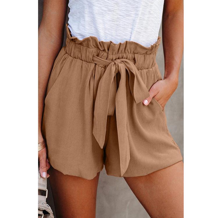 Women Summer Pants Casual Loose High Waist Shorts - fadidesign