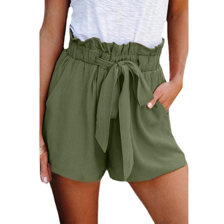 Women Summer Pants Casual Loose High Waist Shorts - fadidesign