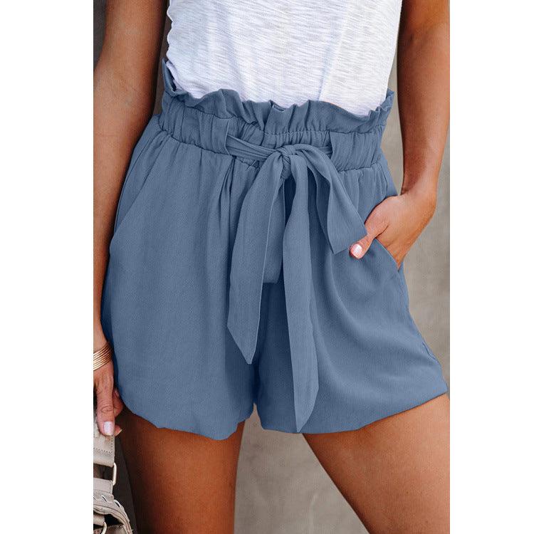 Women Summer Pants Casual Loose High Waist Shorts - fadidesign