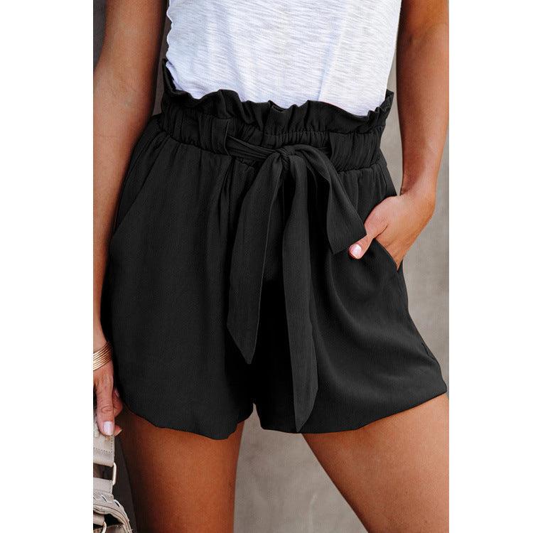 Women Summer Pants Casual Loose High Waist Shorts - fadidesign