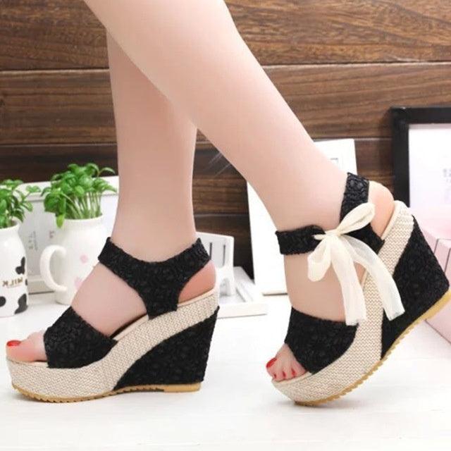 Women Summer Shoes Wedges Sandals Party Platform High Heels - fadidesign