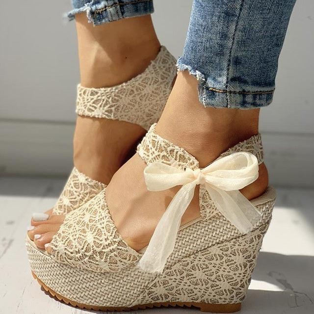 Women Summer Shoes Wedges Sandals Party Platform High Heels - fadidesign