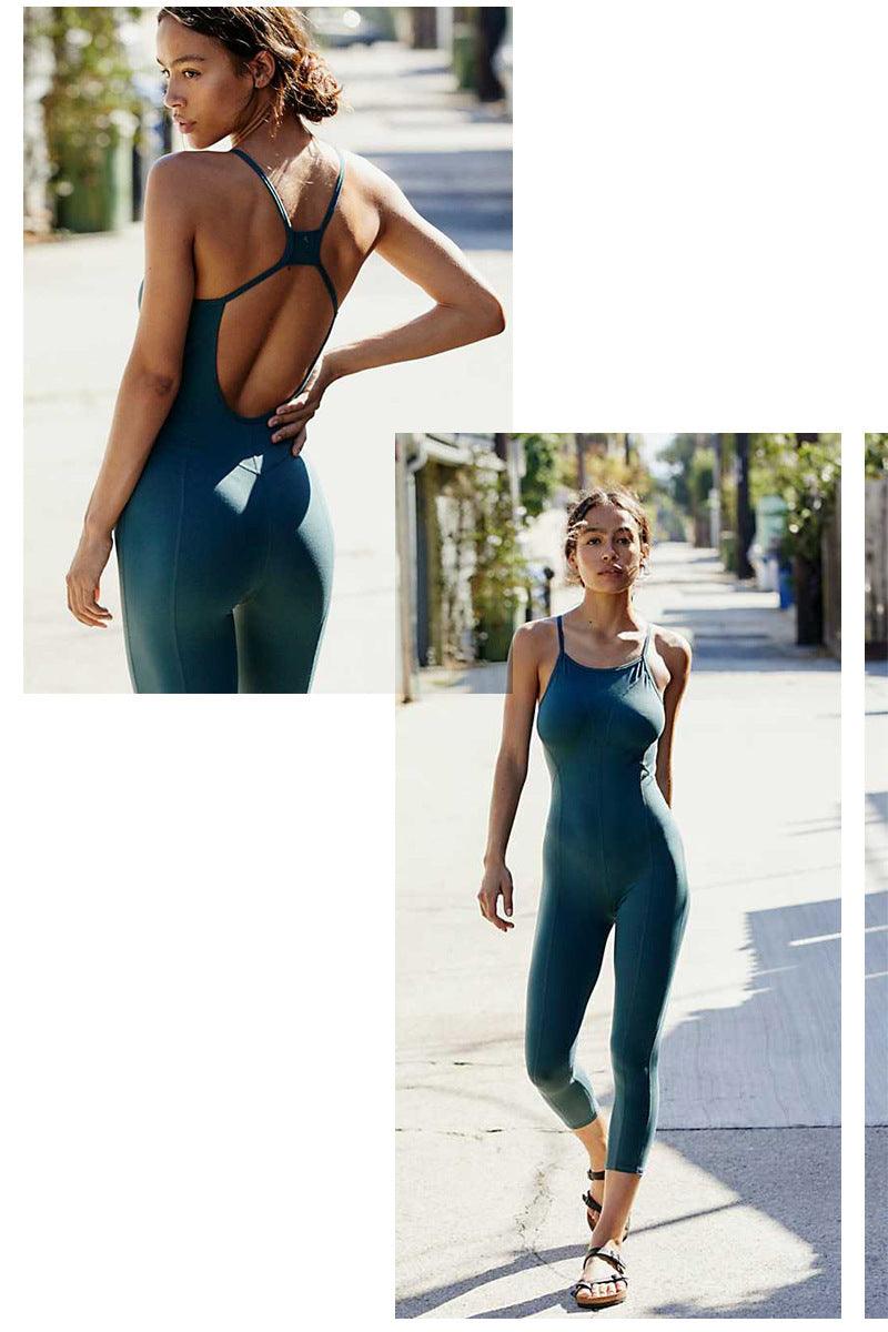 Yoga Jumpsuit Women Sport Suit Female Gym Fitness Clothes Tight Breathable Sportswear Women Yoga Set - fadidesign