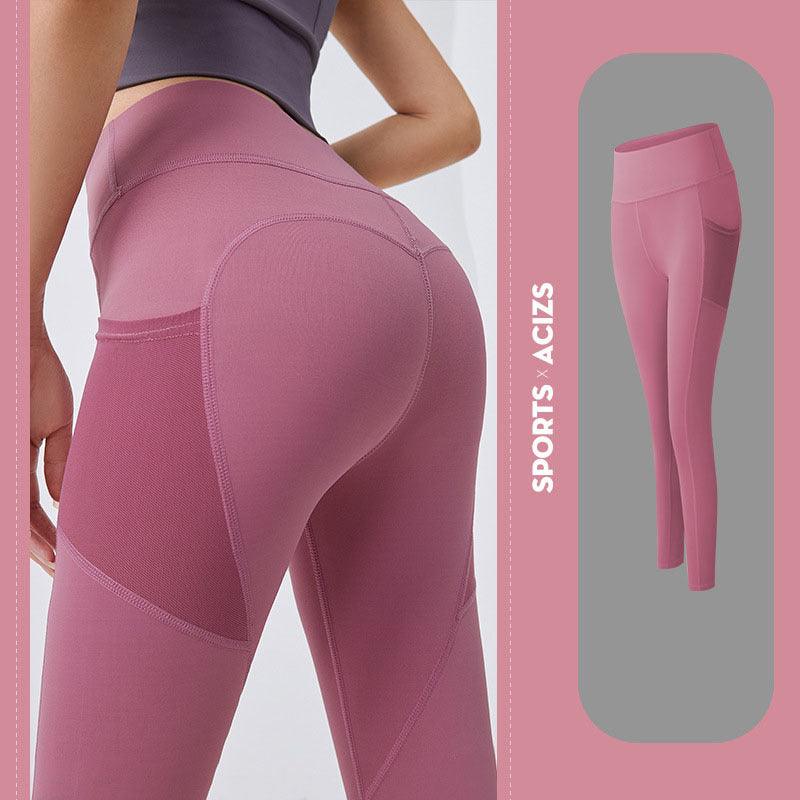 Yoga Pants Women With Pocket Leggings Sport Girl Gym Leggings Women Tummy Control Jogging Tights Female Fitness Pants - fadidesign